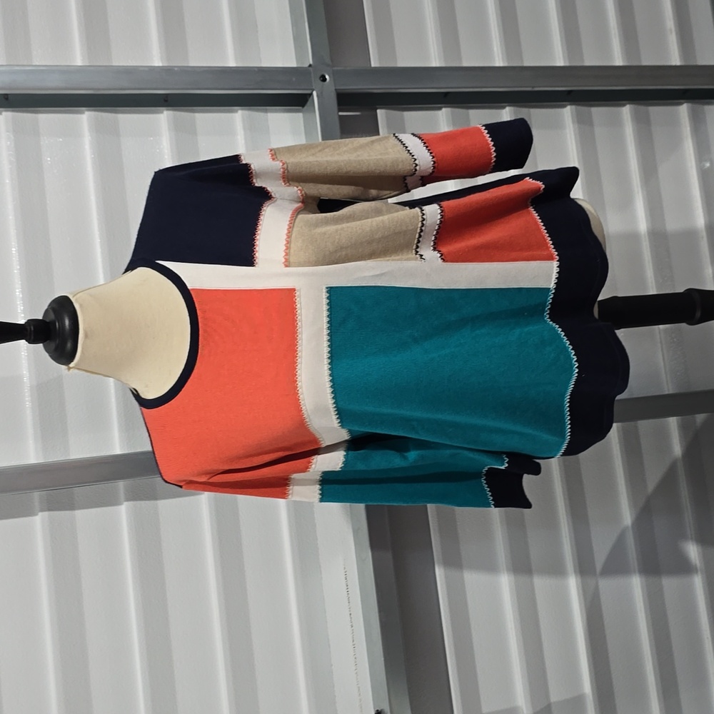 Alfred Dunner‎ Retro Mod Color Black Baggy Sweater